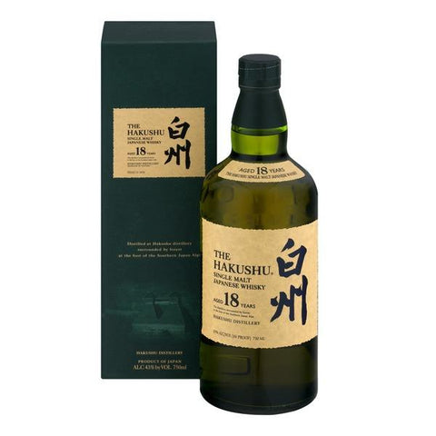 The Hakushu 18 Yr Single Malt Japanese Whisky 750ml