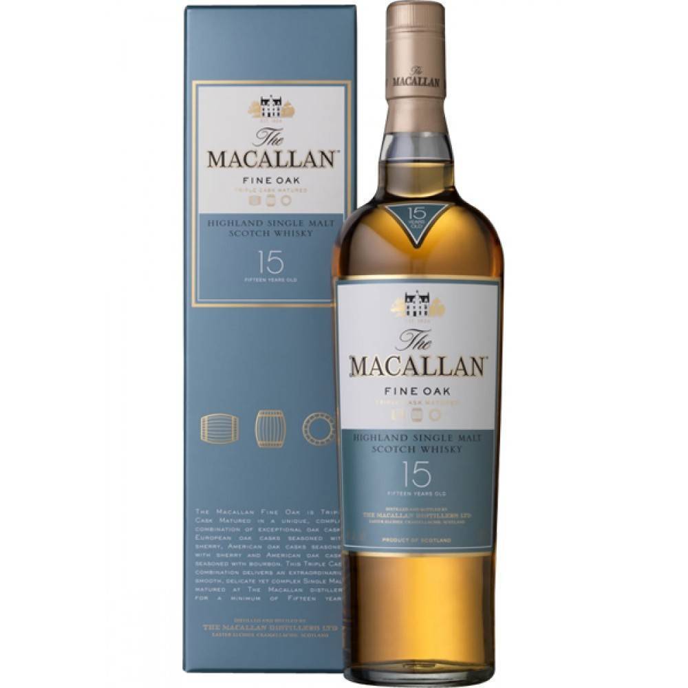 The Macallan 15 Yr Fine Oak Scotch Whisky 750ml