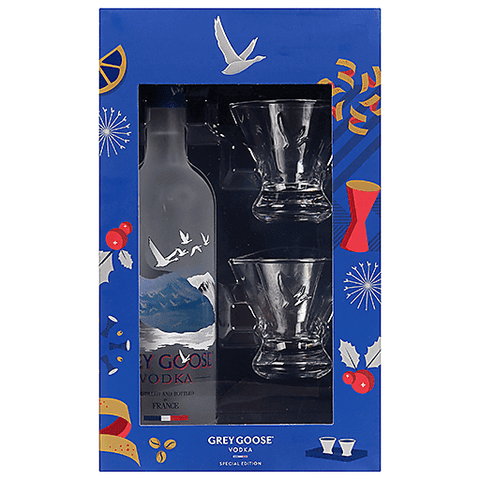 Grey Goose Gift Set with Glasses 750ml