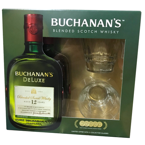 Buchanan's 12 Yr Scotch W/Glasses  750ml