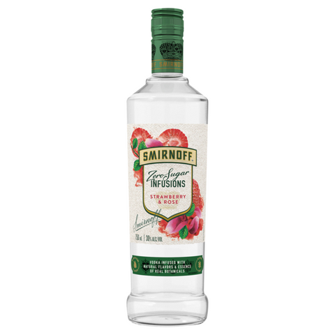 Smirnoff Infusions Strawberry/Rose Zero 750ml